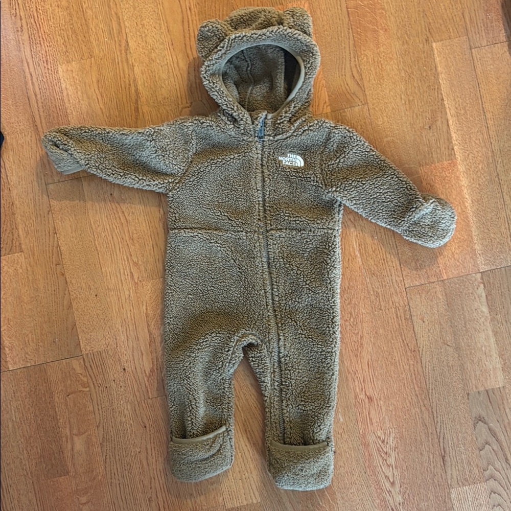 The North Face brown Fleece bunter